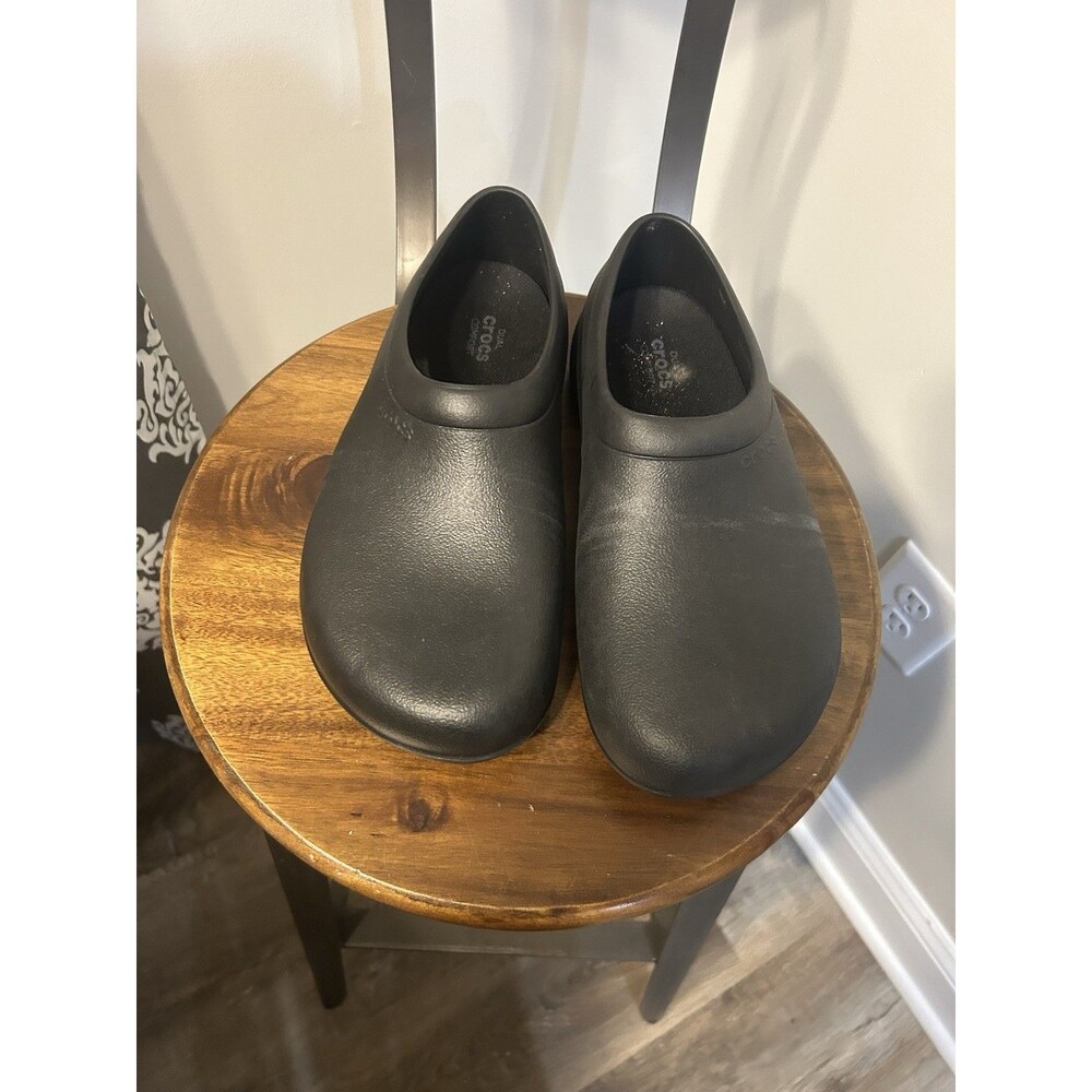 Crocs Dual Comfort Lock Slip On Slip Resistant Clog Black Women 10 Men 8 Unisex